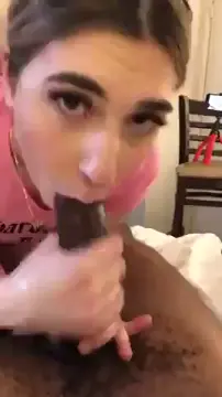 Your girlfriend gets her hands wet and sloppy and mouth fill with black cock during college